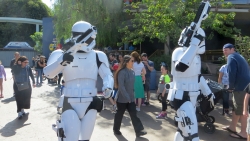 Storm Troopers marching near Tomorrowland entrance